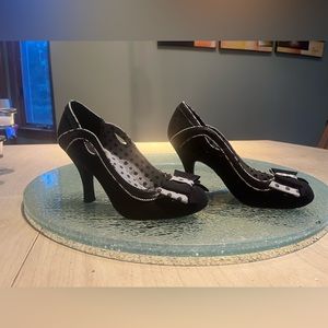 Beautiful black and white 3” Ruby Shoo heels. Made in the UK.